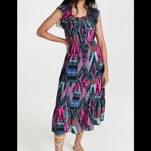 Figue Boho Ikat Printed Midi Dress